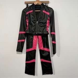 I.AM.GIA Faux Leather Biker 2 Piece Outfit Womens Size XS Pink  Dolls Kill